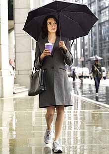 Woman in sneakers